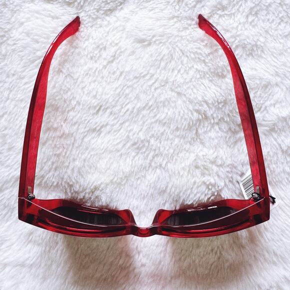 Cedric Bright Red Mirrored Sunglasses - Picture 4 of 14